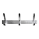 Vintage anodized aluminum wall coat rack - 3 hooks
