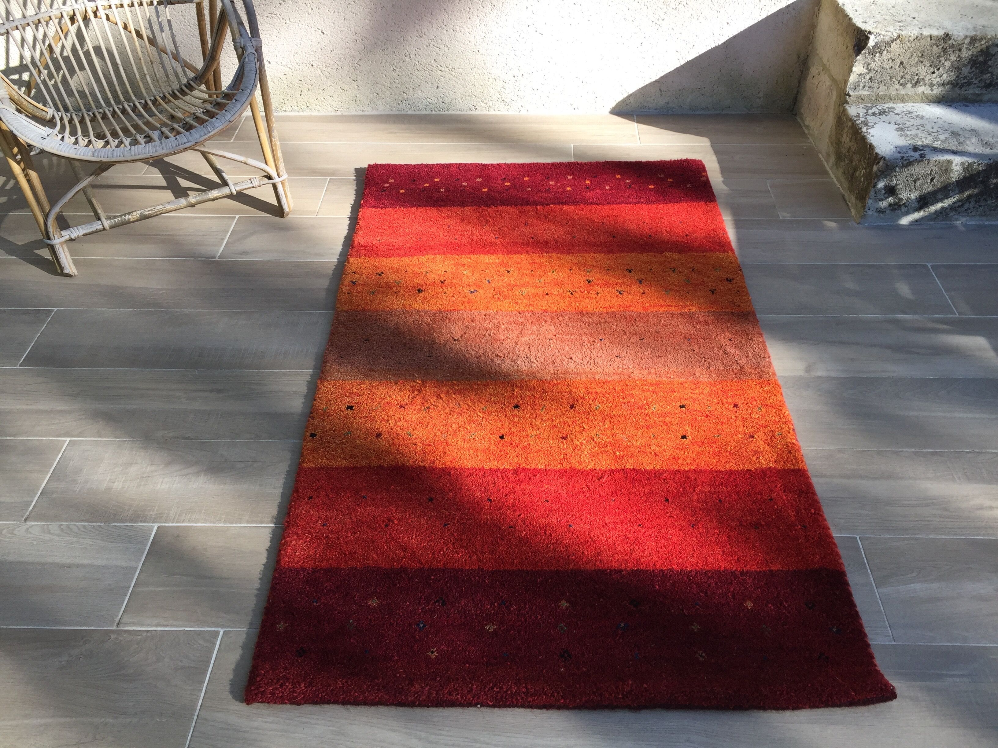 Indian carpet gabbeh 100% wool - 94x157 cm