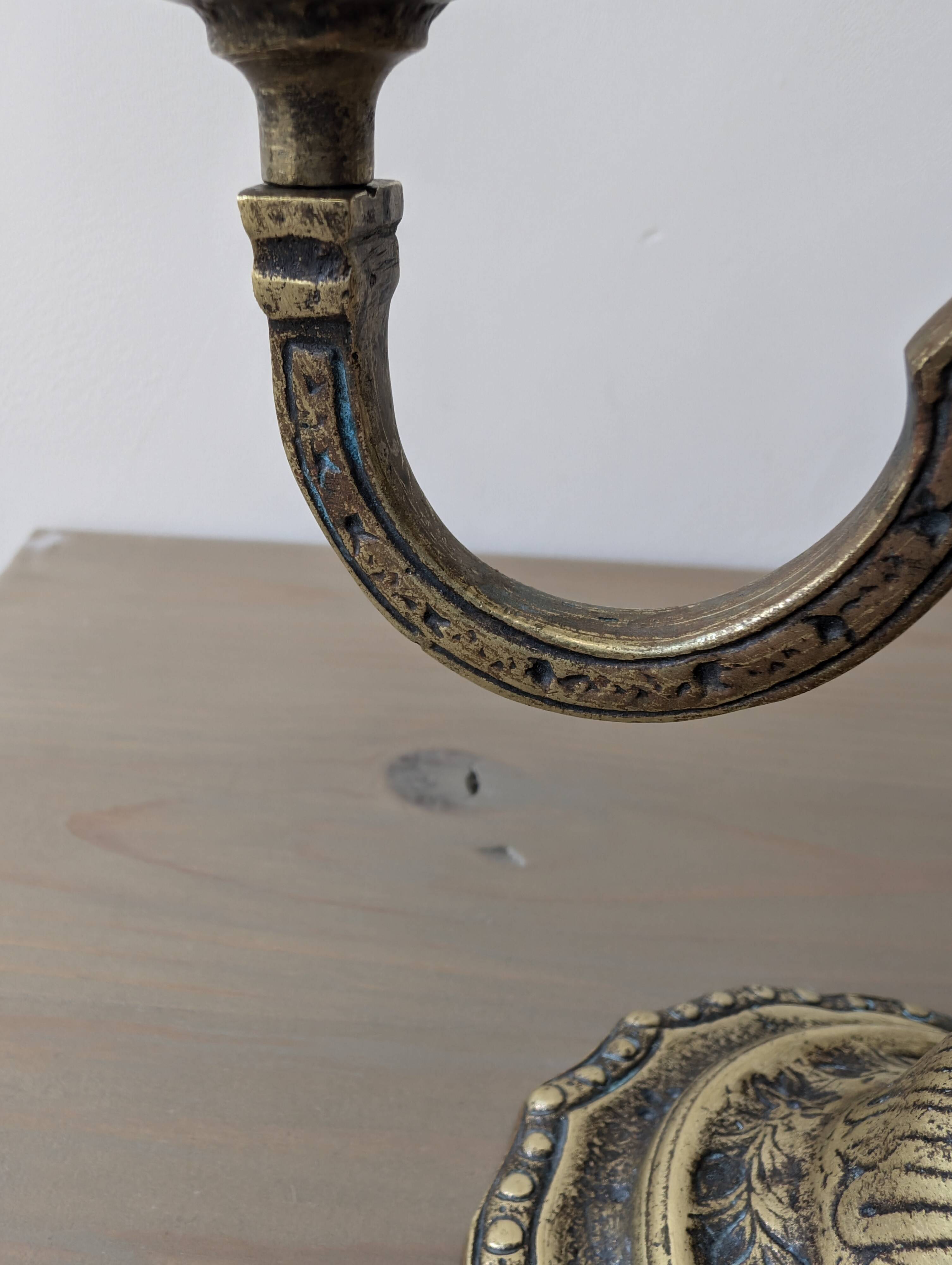 Pair of bronze candlesticks