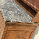 Grand buffet, meuble de toilette ancienne à dessus de marbre XIXe