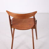 Set of 4 teak chairs model 17, Arne Hovmand Olsen for Mogens Kold, 1950s