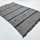 Tapis kilim turc gris et noir de style moderne du milieu du siècle, 190 x 306 cm