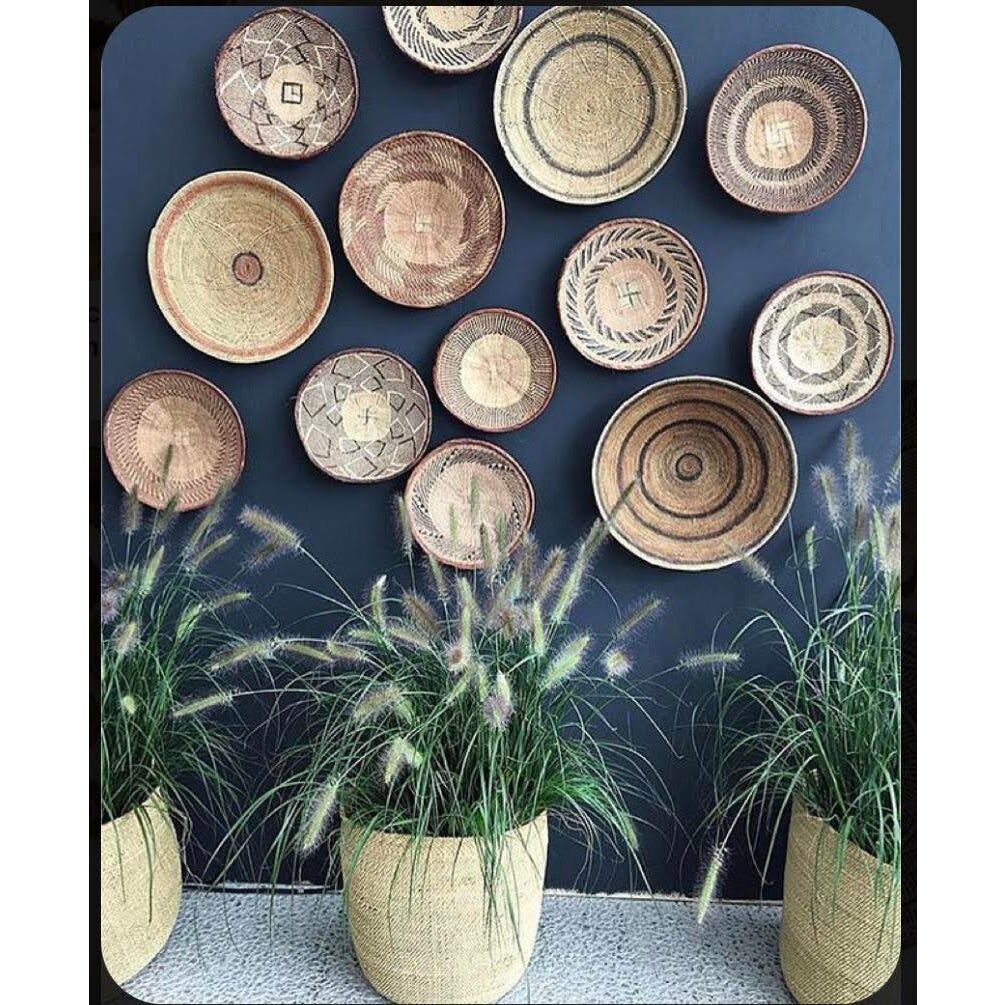 6 Zimbabwe Batonga wall baskets