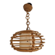 Suspension lustre corbeille en rotin