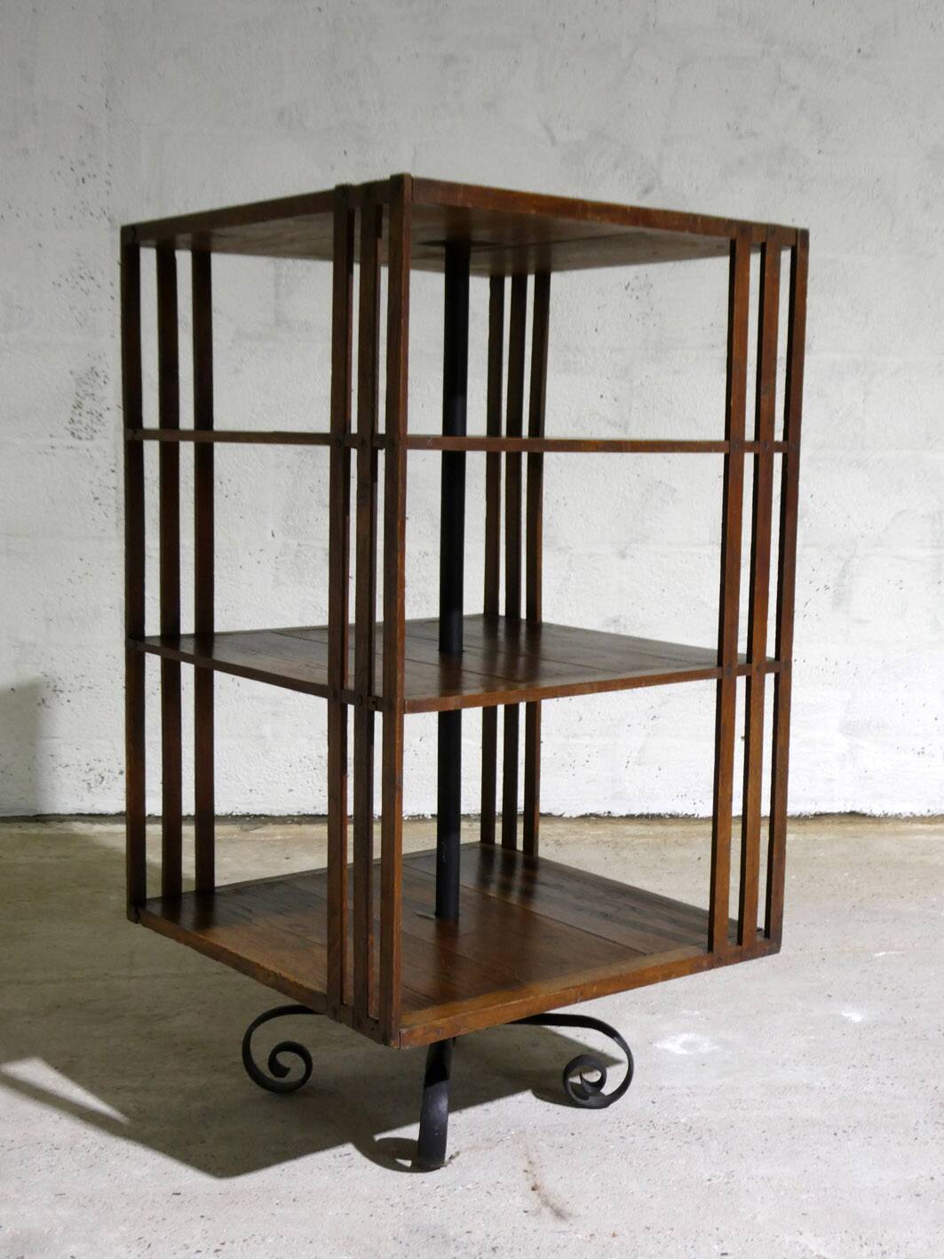 rotating oak library, early 20th century