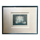 lithographie 1/8 encadré et signé de l'artiste huile et techniques mixtes