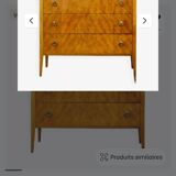 Commande en noyer du milieu du siècle Tallboy