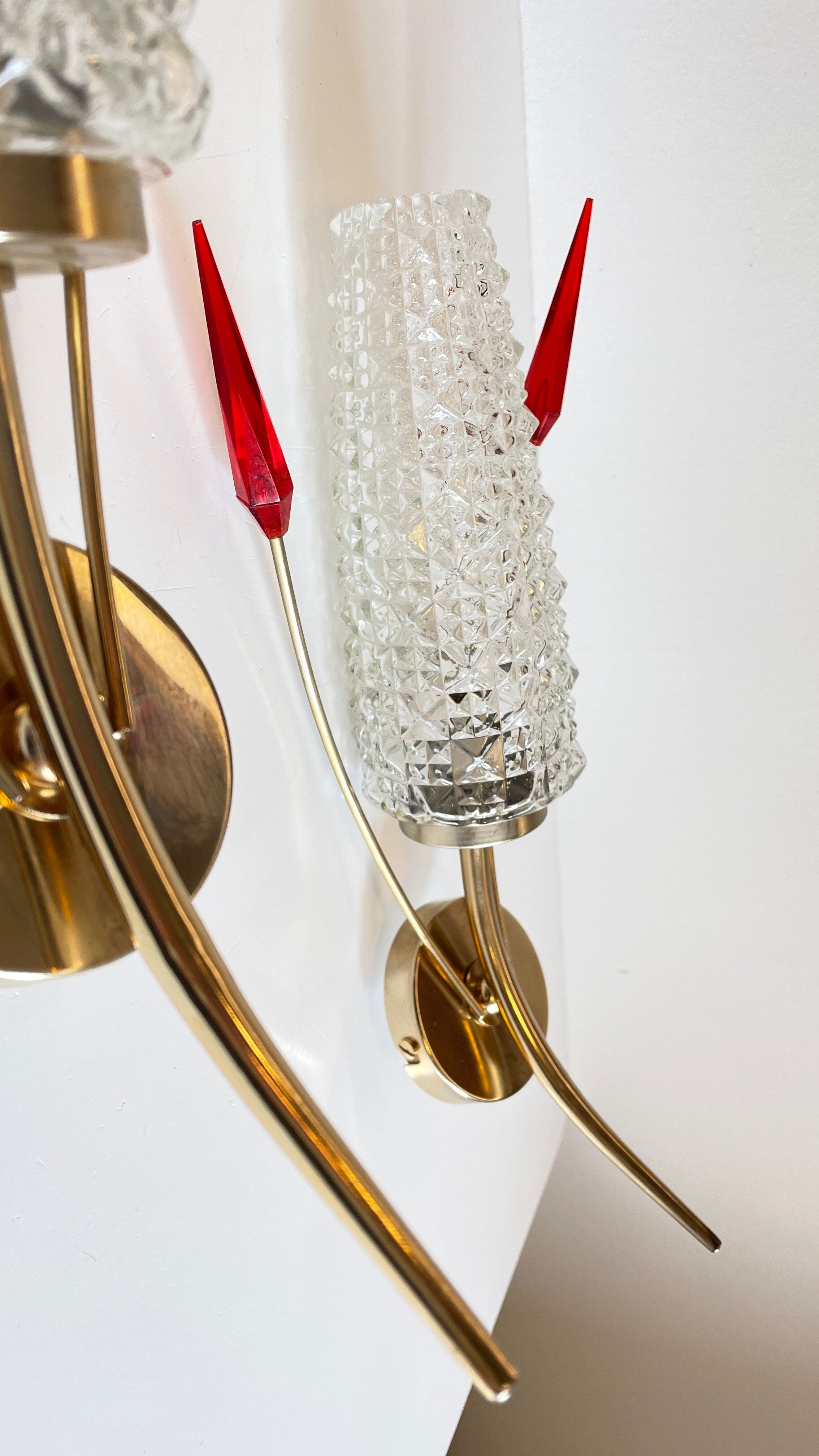 Pair of retro wall lamps 60s