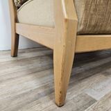 70s three seater sofa in beech