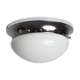 Opaline and chrome ceiling light  60s