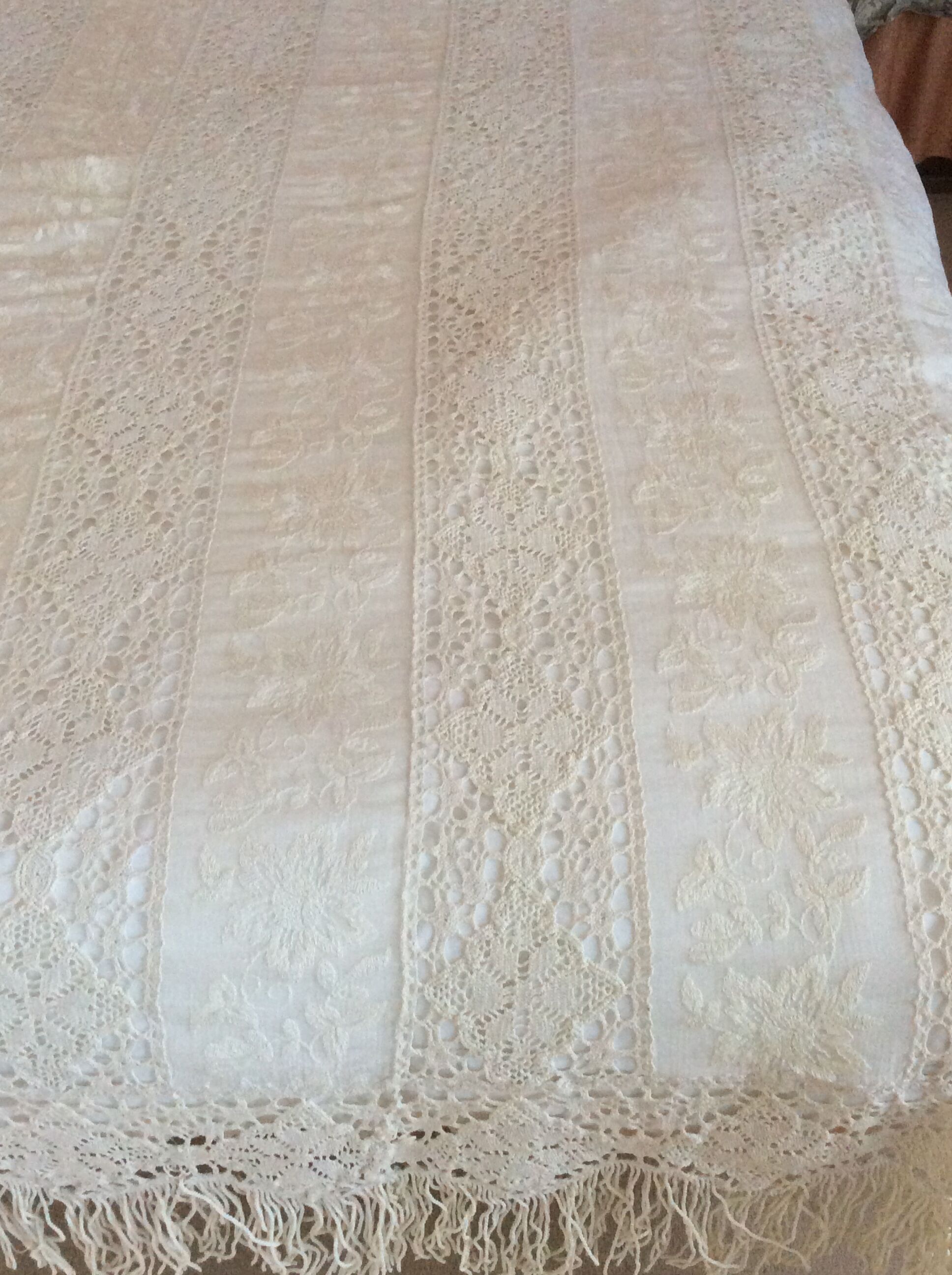 Old bed top lace and crochet