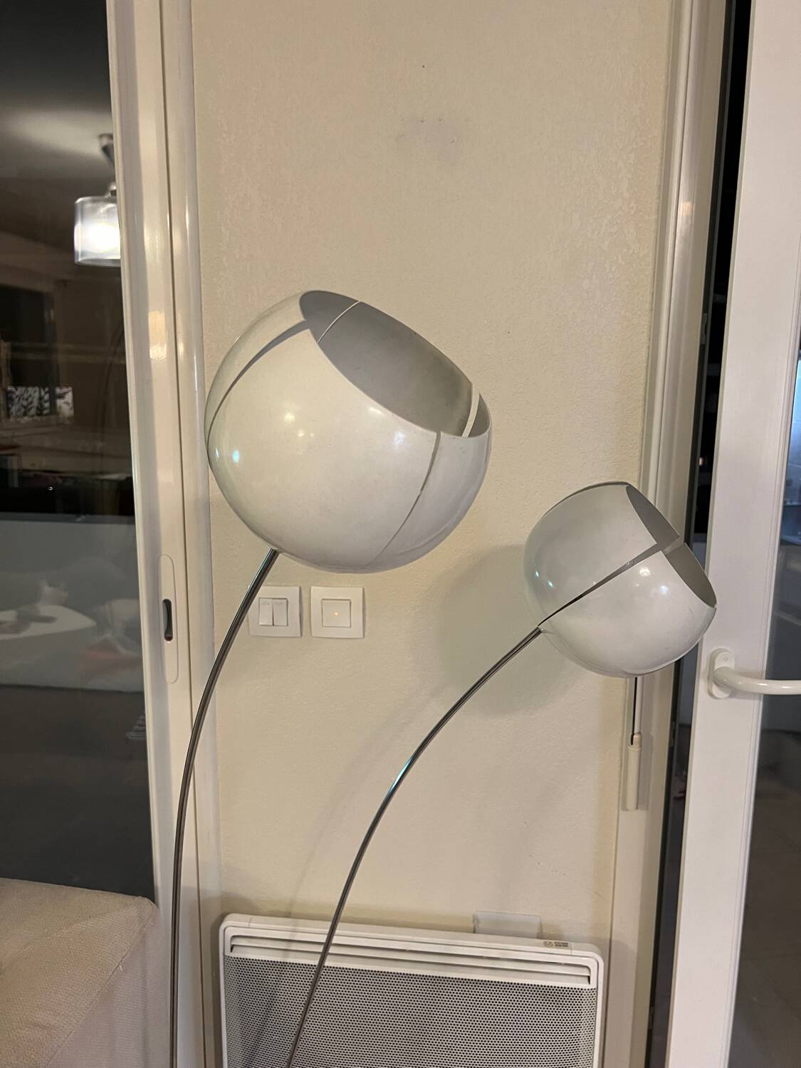DELMAS three-arm chrome floor lamp - vintage 1970s