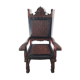 Spain truncated chair solid wood scuplté and leather