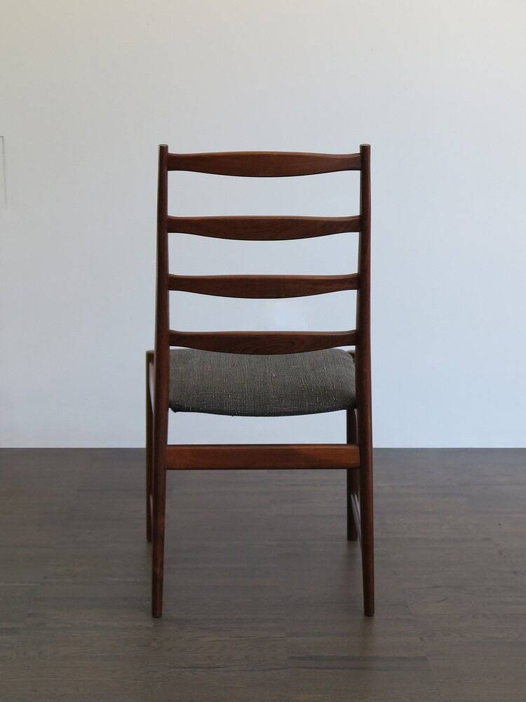 Set of Danish Dark Wood Dining Chairs by Arne Vodder, 1960s