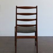 Set of Danish Dark Wood Dining Chairs by Arne Vodder, 1960s