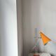 Vintage Mid-Century Table Lamp by Josef Hůrka for Lidokov | Orange & Chrome