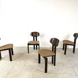 Vintage German wooden dining chairs, 1970s