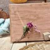 Small Parisian-style chest of drawers patinated in pink.