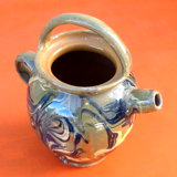 Water jug provençal glazed terracotta marbled effect 1940