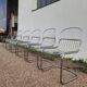 Set of 6 chrome metal design chairs from the 1970s.