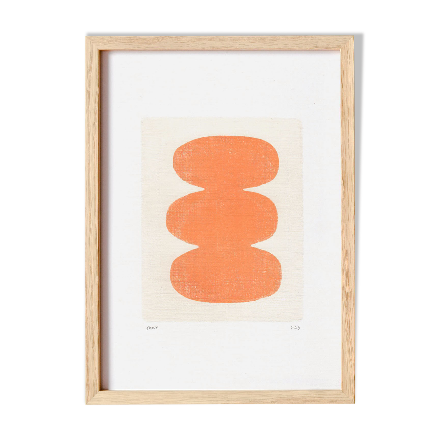 Lost abstract painting on paper signed Eawy