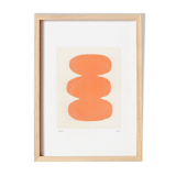 Lost abstract painting on paper signed Eawy