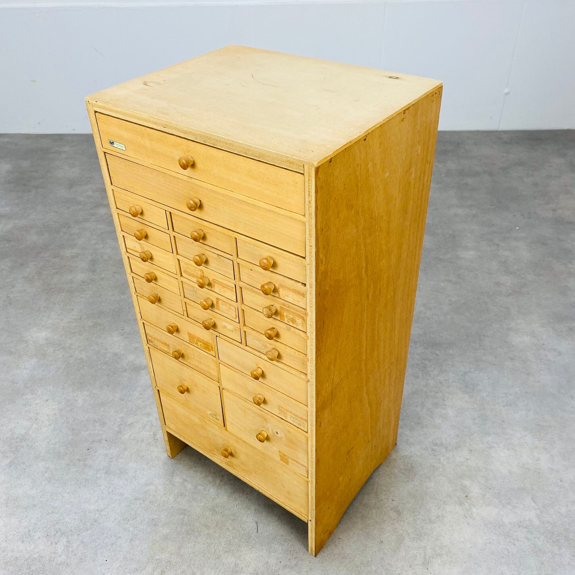 Watchmaker's furniture layette Manu France drawers
