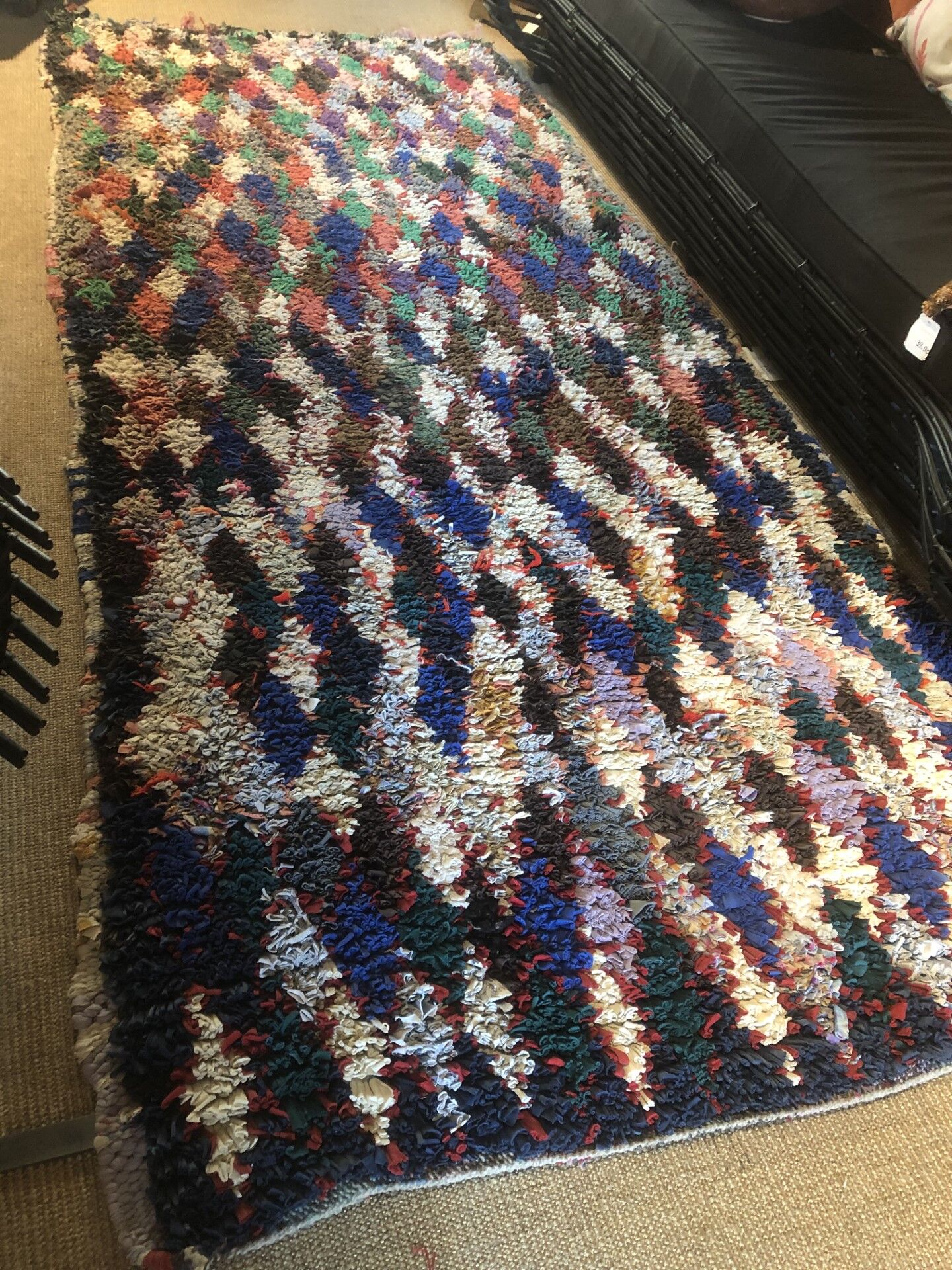 Berber rug Boucherouite, unique handcrafted piece