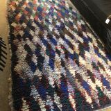 Berber rug Boucherouite, unique handcrafted piece