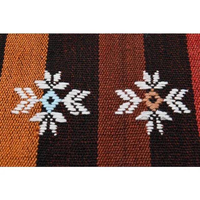 Vintage Turkish Oushak Handmade Wool & Cotton Brown Rug 169x238