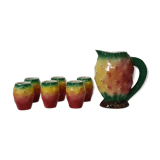 Set of six vintage glasses with jug fig shape of India