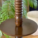 1940s floor lamp in turned wood