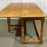 Large folding blond mahogany console - Indian work from the 1980s