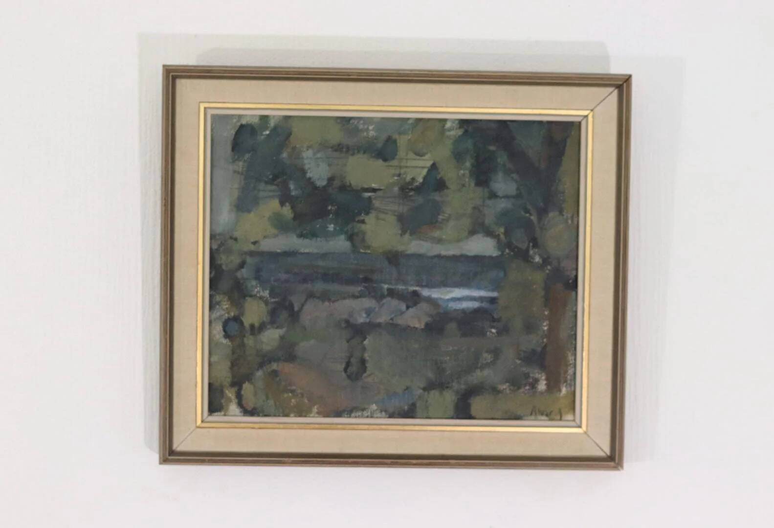 Swedish Oil on Canvas – "Obscured by Trees" by Alvar Jansson