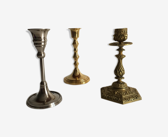 Ensemble de 3 bougeoirs