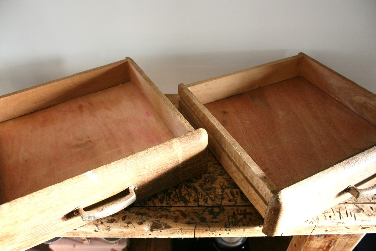 Antique wooden drawers