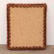 Vintage french wall mirror in rattan, 1960s