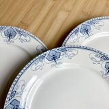 3 Terre de fer plates / U&C Sarreguemines "Germaine"