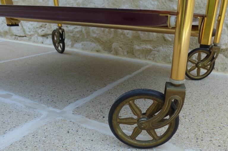 Vintage 50s Textane brand rolling and folding trolley