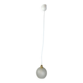 Small speckled frosted glass ball pendant – 1970s