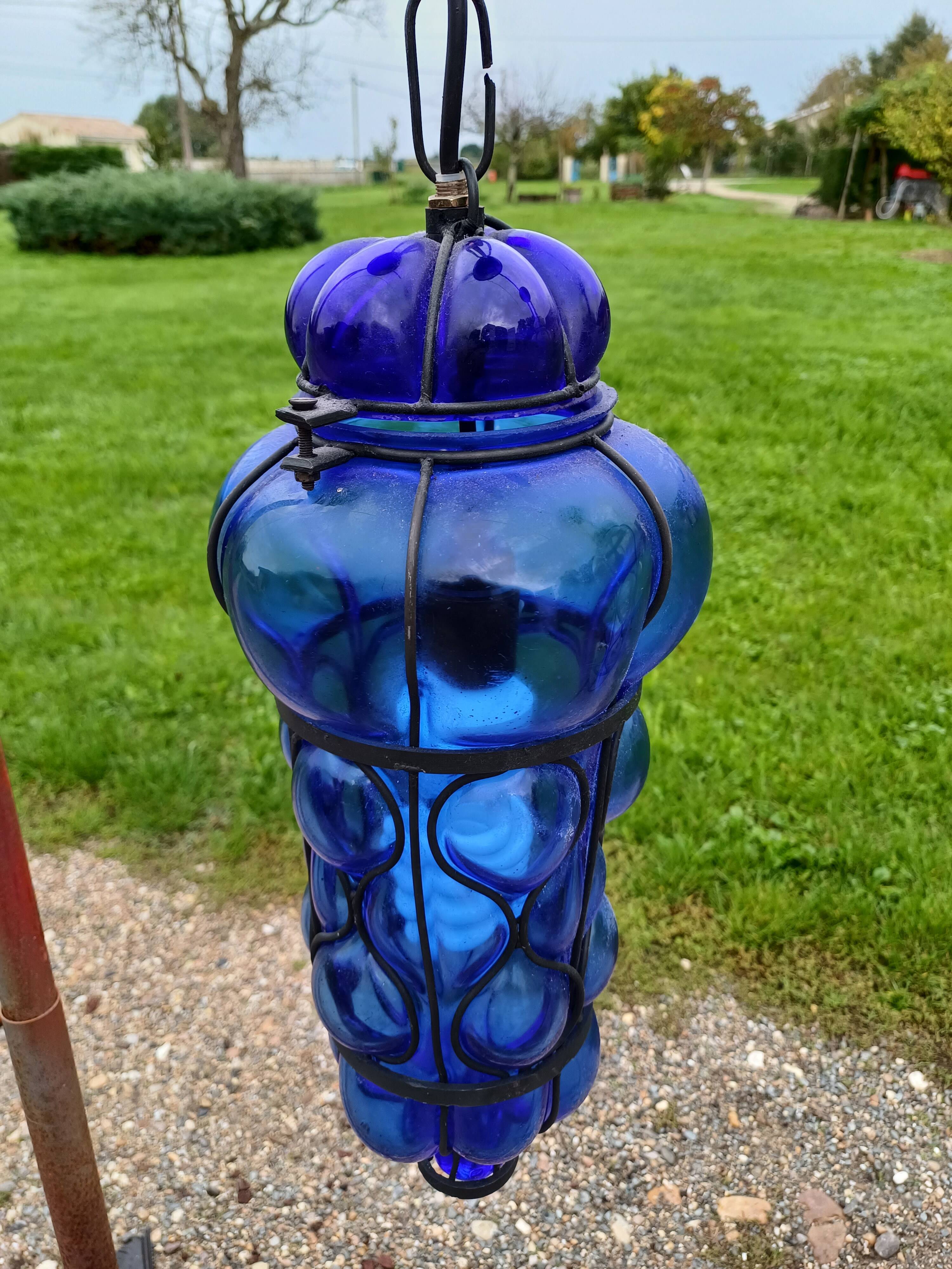 Pair of Blown Glass Suspensions