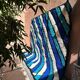 Tapis marocain en laine bleue