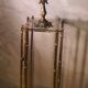 19th century bronze table lamp 38x16 blue opaline, very beautiful,
