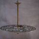 Art Deco chandelier in frosted and mirrored glass, 1940s