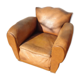 Moutache leather club chair