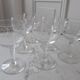 Set of 6 crystal wine glasses engraved 30s-40s