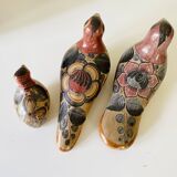 Tonala bird trio, Mexican ceramic