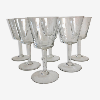 6 crystal water glasses