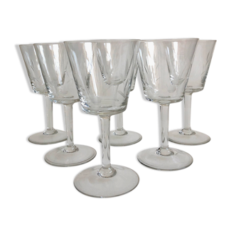 6 crystal water glasses