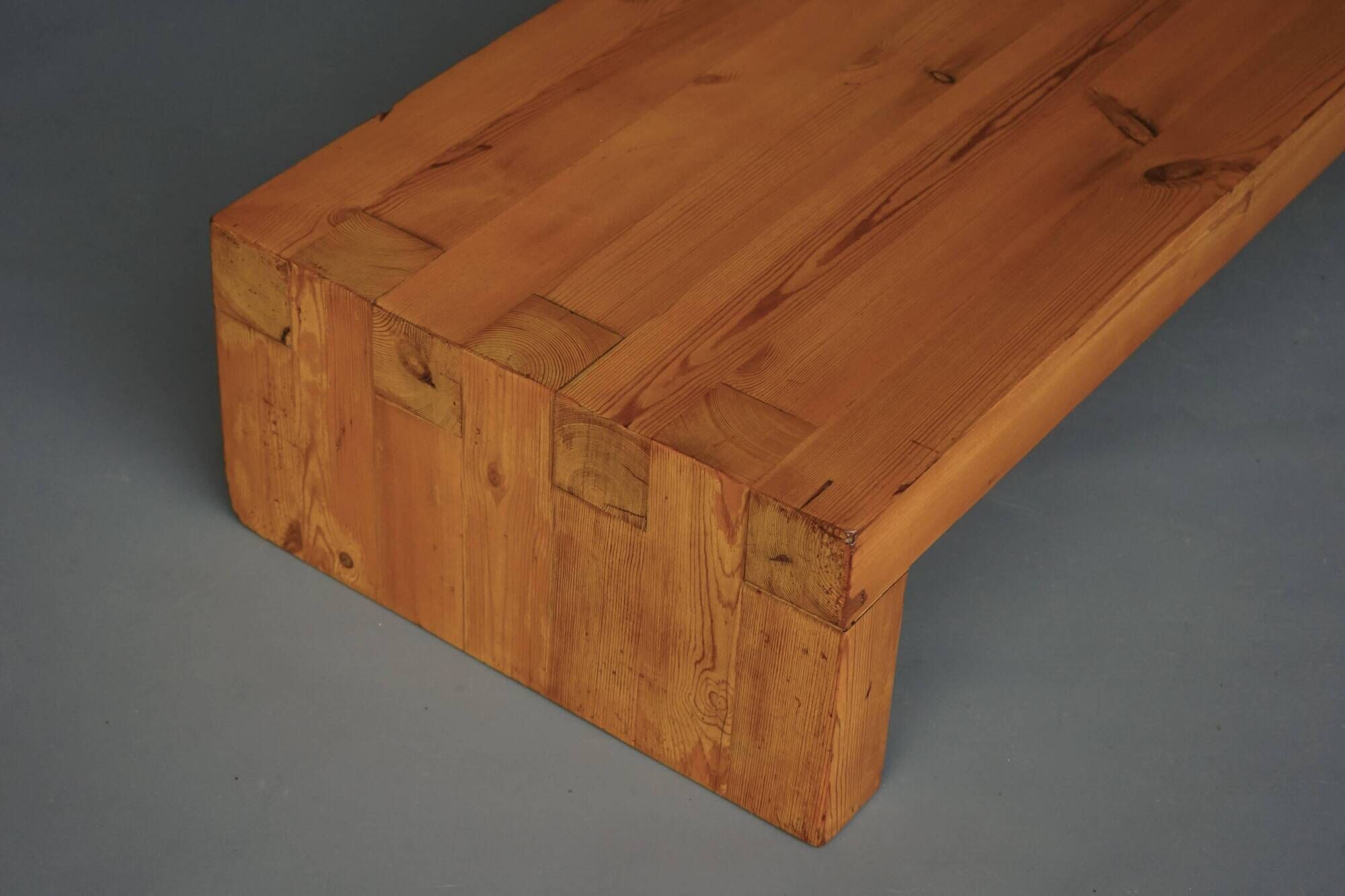 Low Pine Coffee Table in the style of Charlotte Perriand, 1960s
